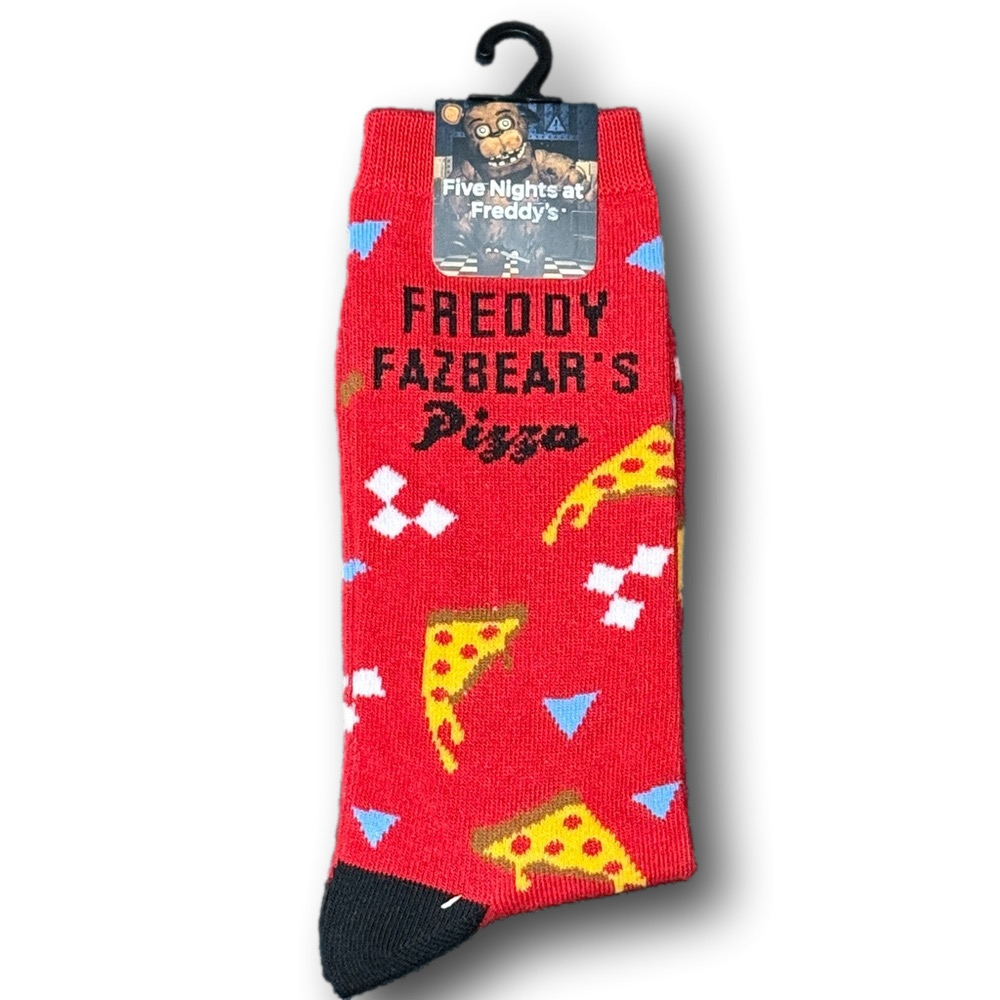 3/$20 Five Nights At Freddy's: Freddy Fazbear's Pizza Funny Crew Socks - NWT